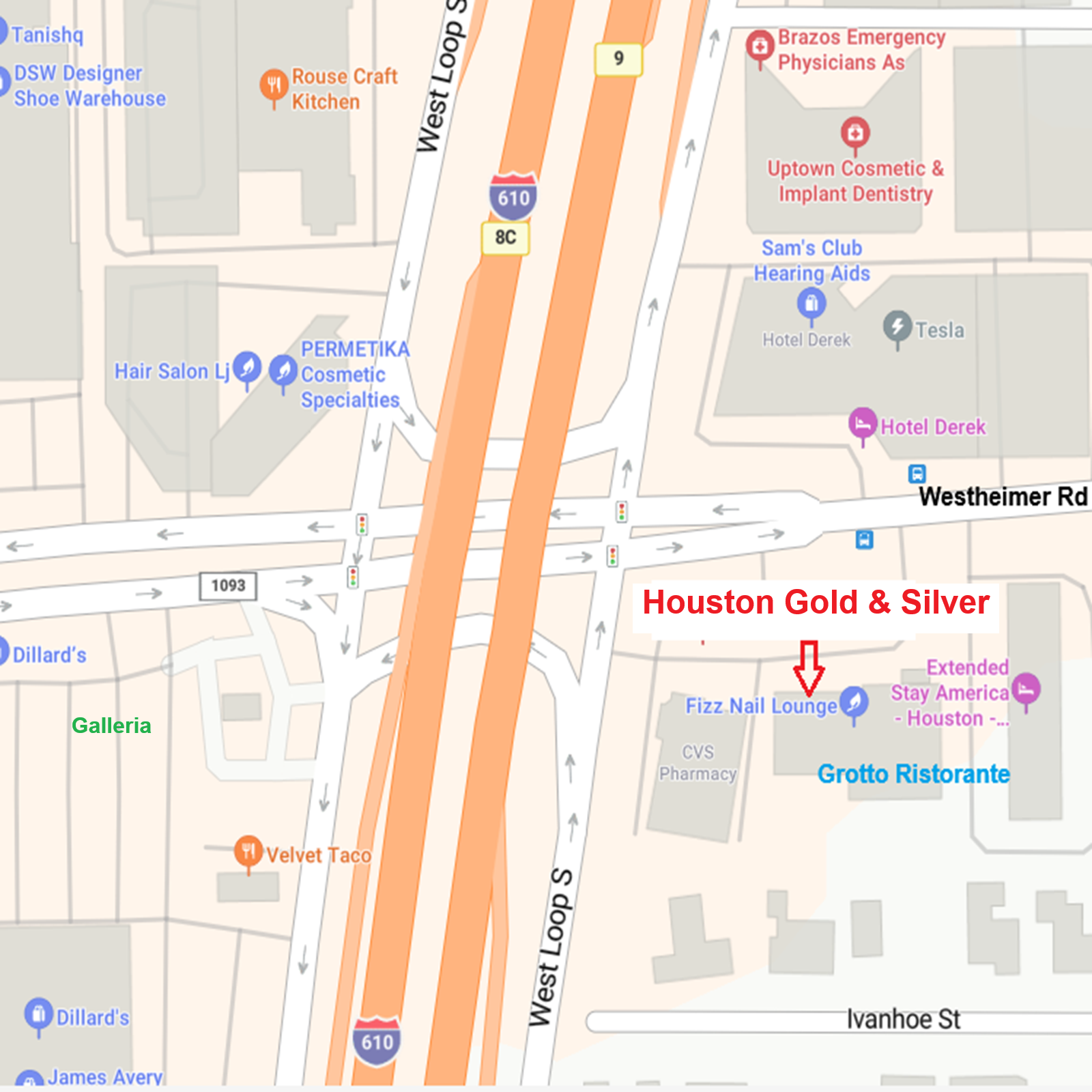 Westheimer Galleria Location